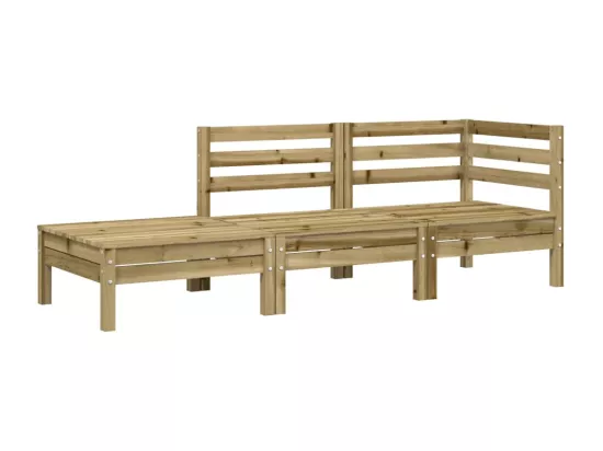 Canapé de jardin avec coussins et repose-pied 2 places