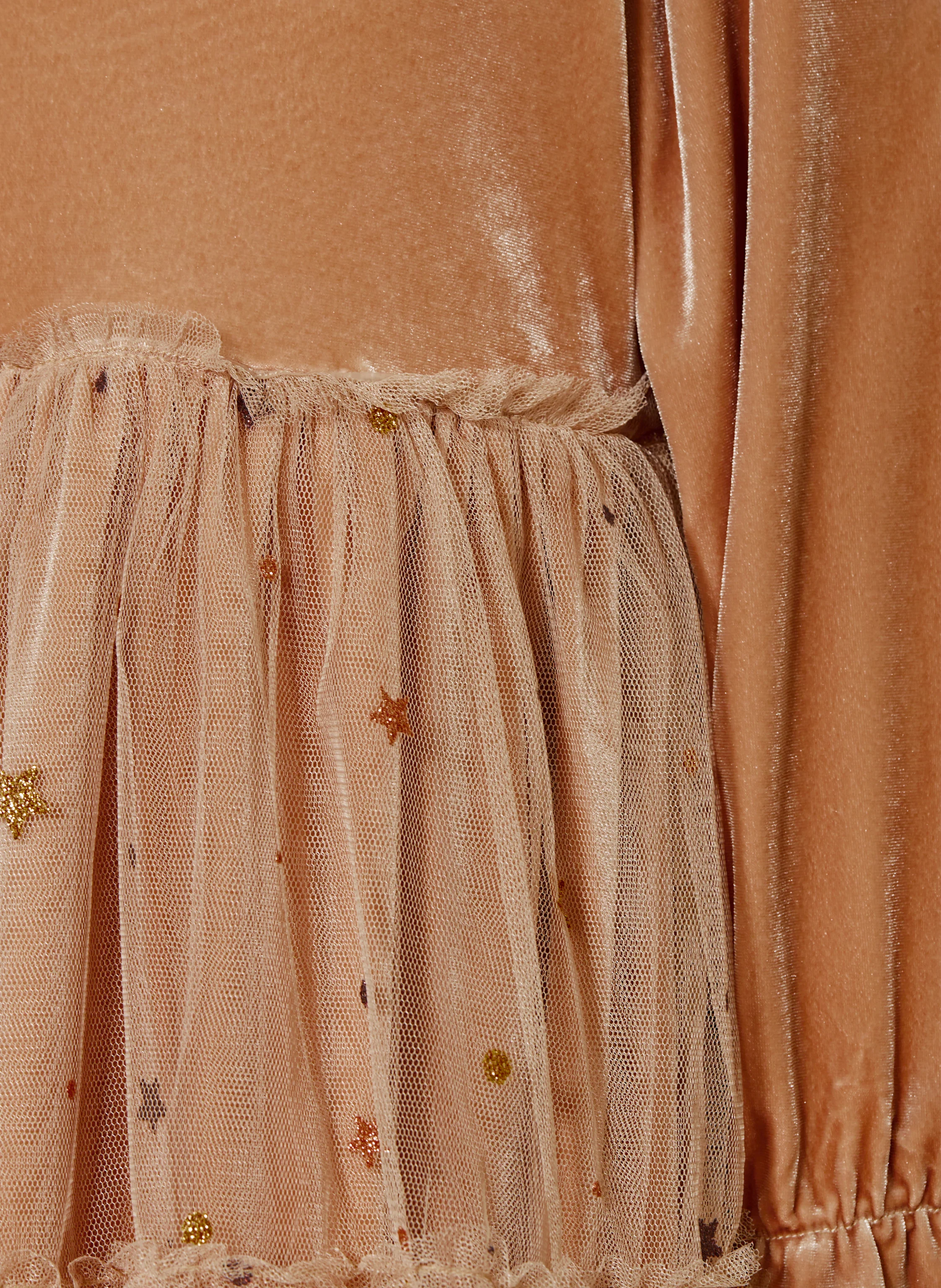 SOFIE SCHNOOR Samtkleid mit Volants