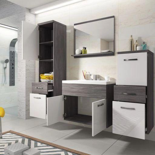 LUMIA MEUBLES SALLE DE BAIN BODEGA BLANC BRILLANT