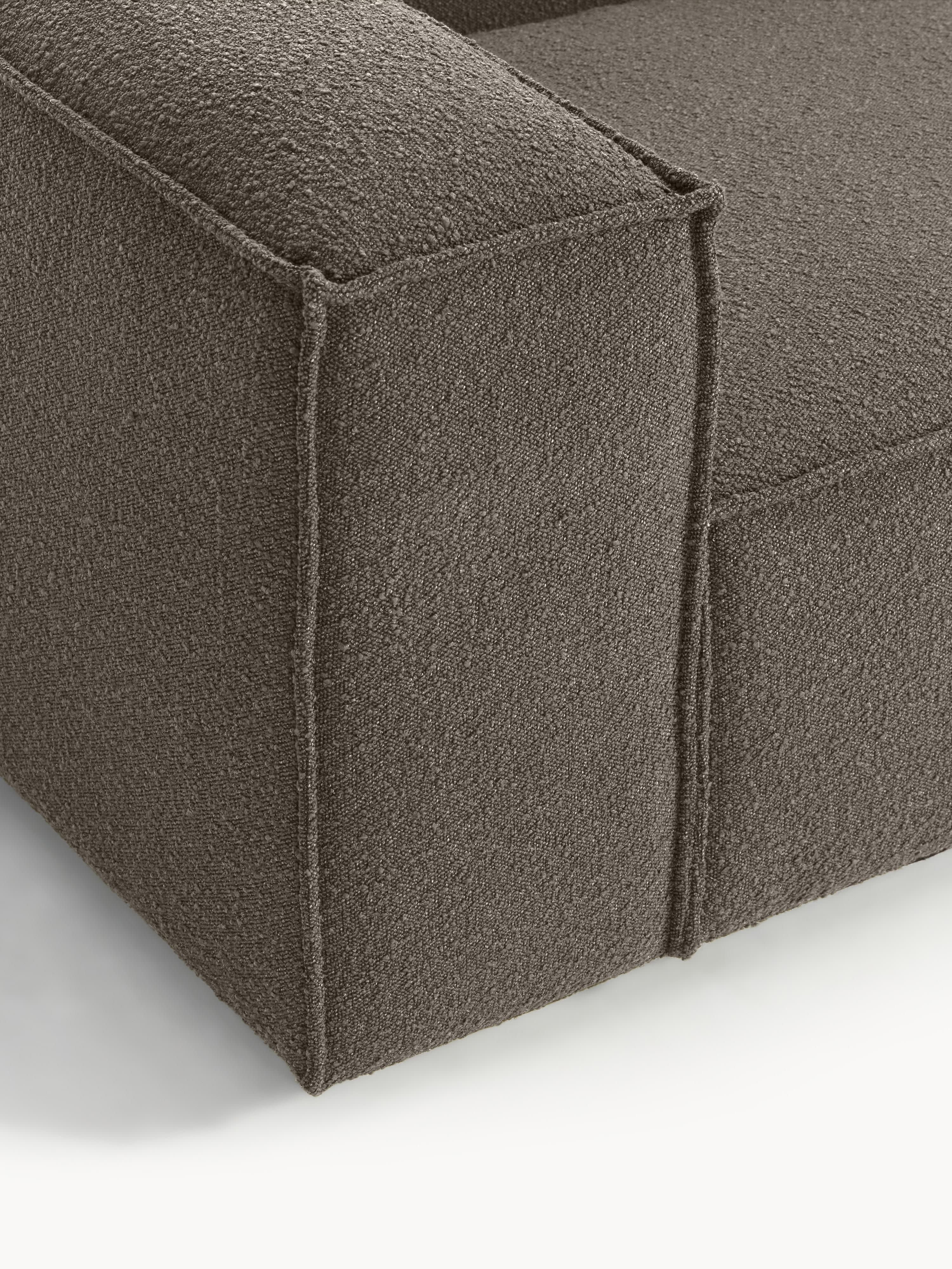 Bouclé modulaire hoekbank Lennon (4-zits)