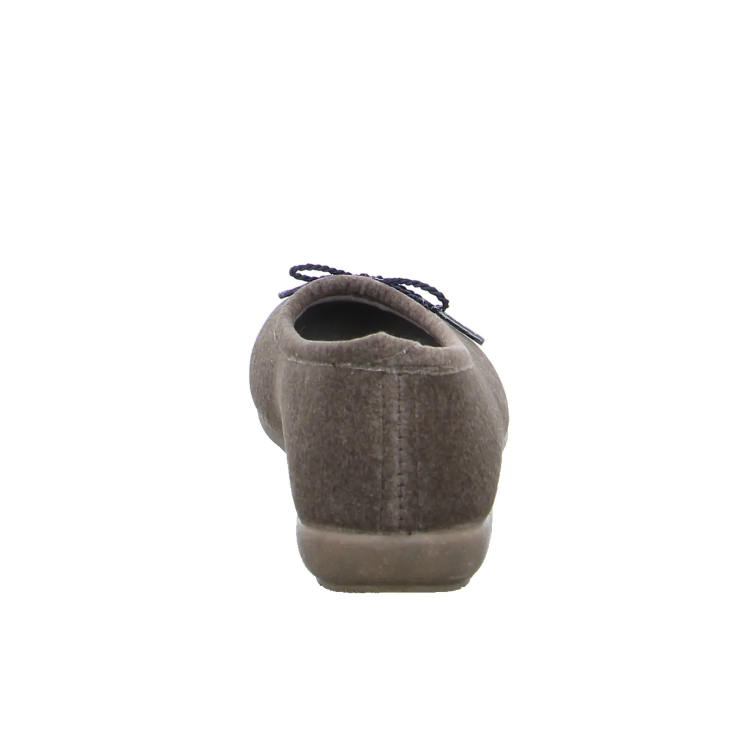 VAN DER LAAN Hausschuh Taupe Textil