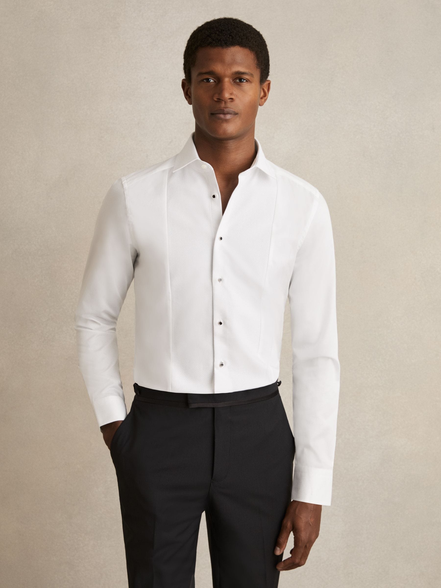 Reiss Marcel Cotton Marcella Tuxedo Shirt Regular-Fit