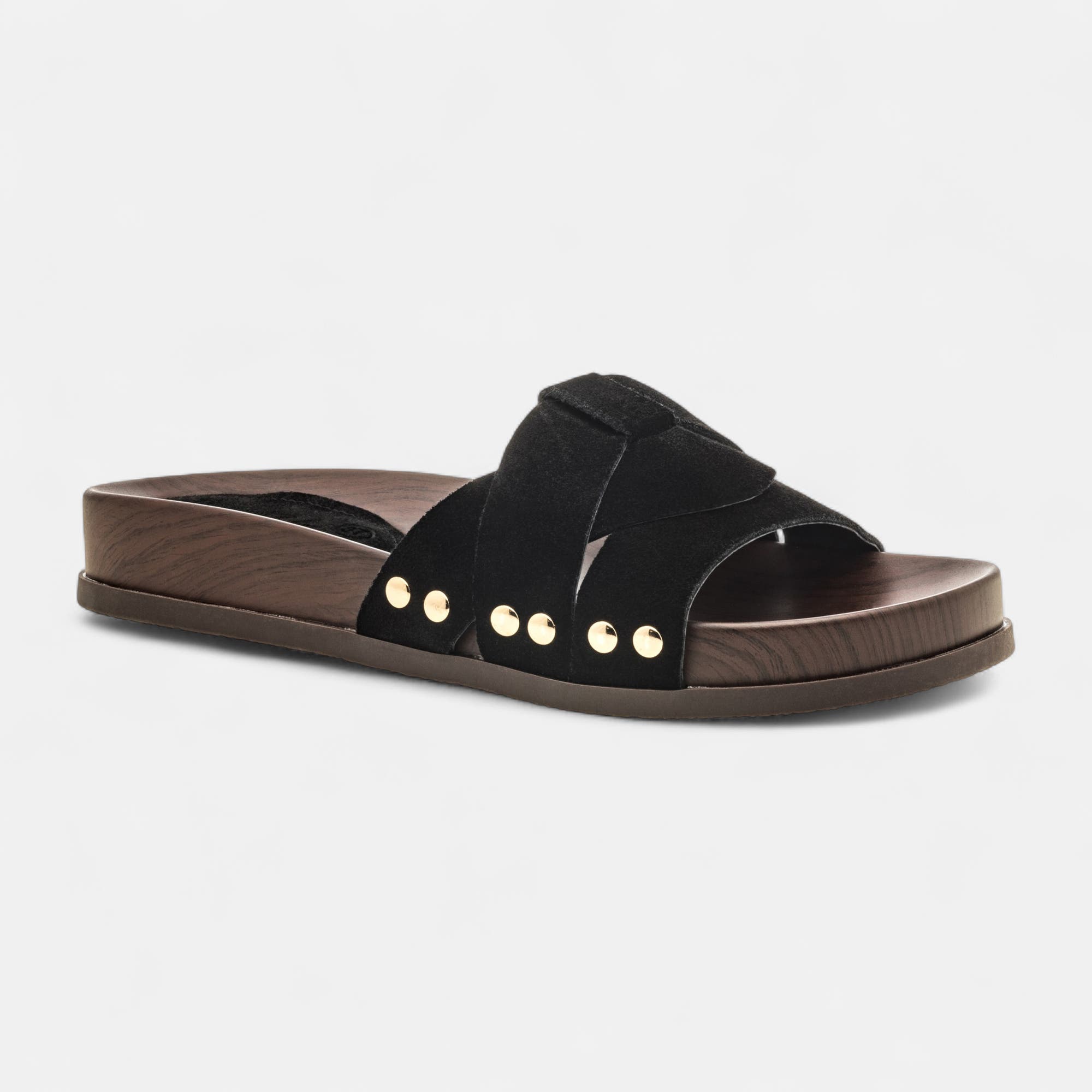 Mules Femme en cuir noir