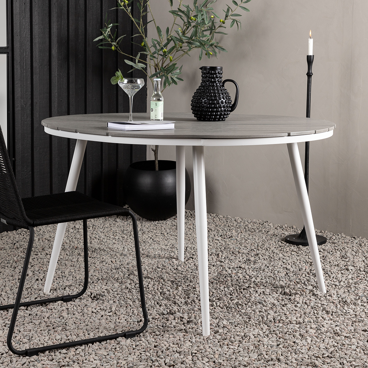 Tuintafel Aaron polywood wit Wit