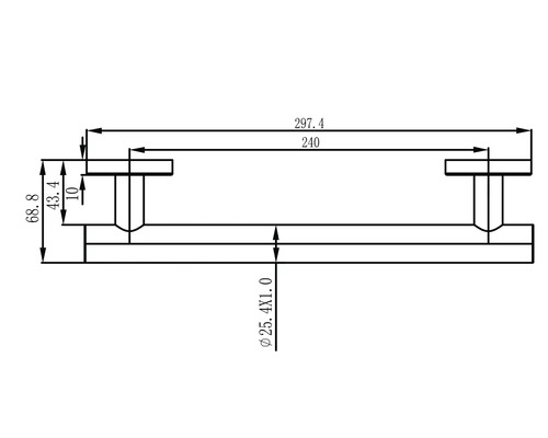 REIKA Comfort veiligheidsgreep 30 cm mat zwart