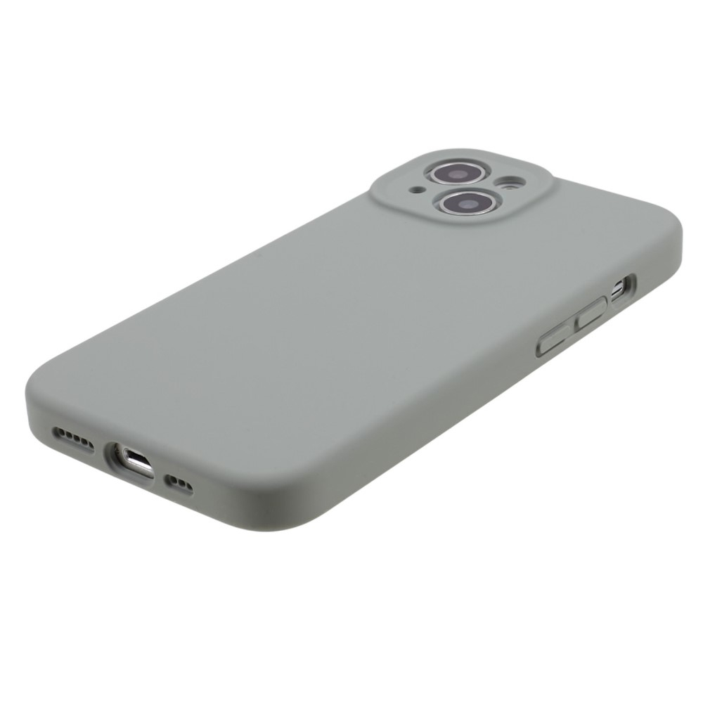 iPhone 15 Silikon Case Hülle Kameraschutz - Grau