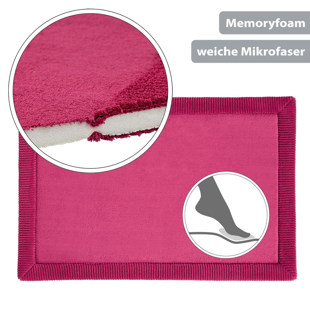 PANA® Memory-Schaum Badematte • Badvorleger • Badeteppich • Duschvorleger • 60 x 90cm • Ökotex zertifiziert • versch. Farben