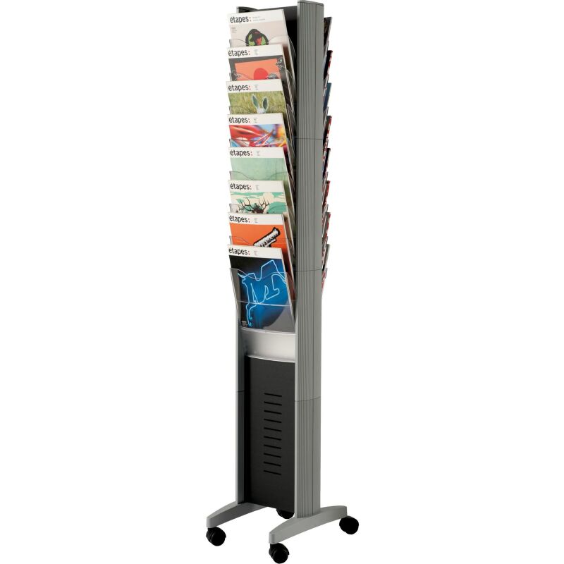 Présentoir mobile 16 cases jusqu'au format A4 Paperflow