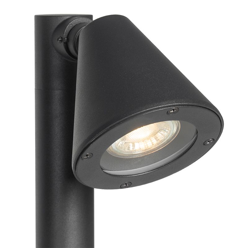 Modern buiten paaltje zwart 100 cm IP44 verstelbaar - Ciara