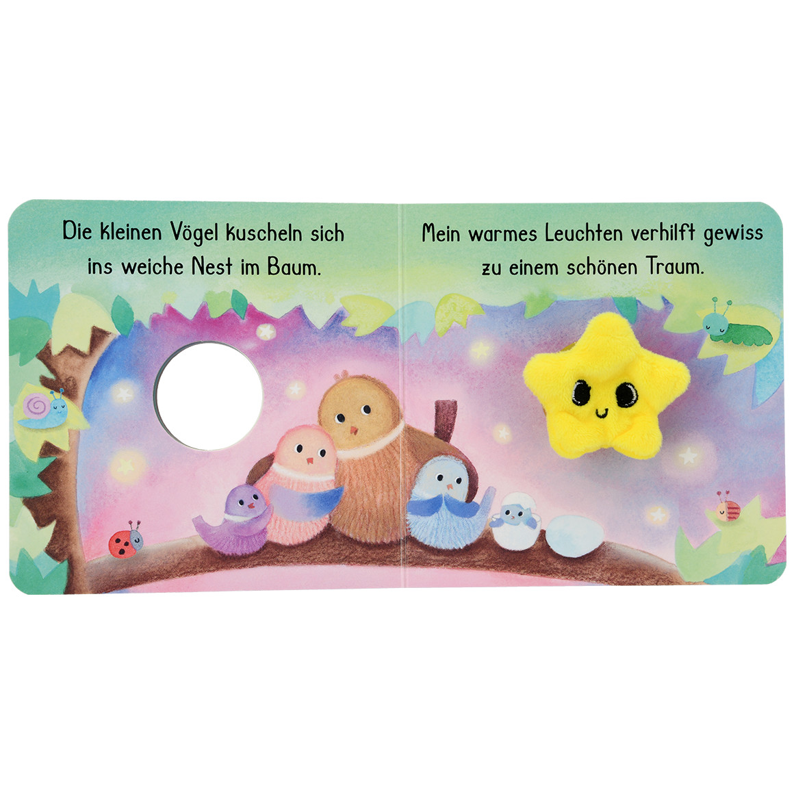 Topomini Baby Fingerpuppenbuch Stern gelb / bunt