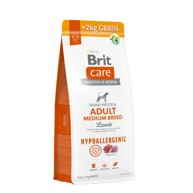 Brit Care Hypoallergenic Adult Medium Breed agneau et riz pour chien de moyenne race