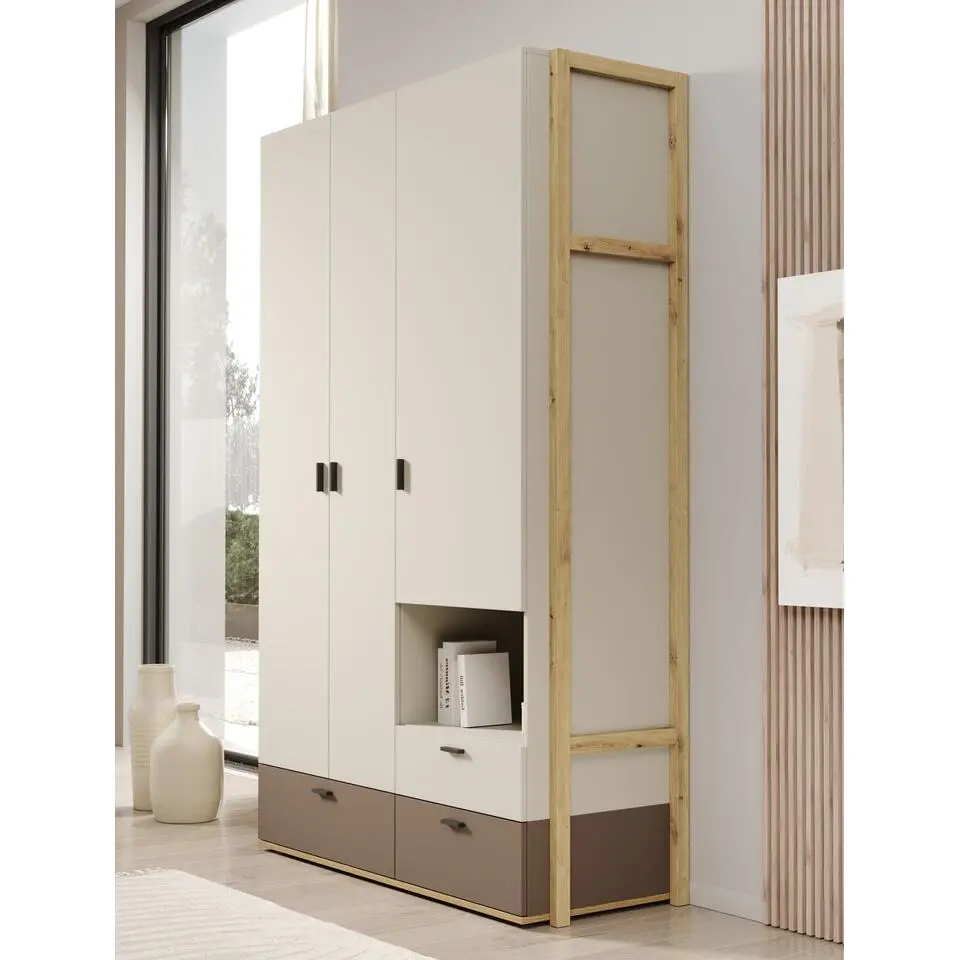 Meubella - Kinderkledingkast Livingston - Beige - 135 cm