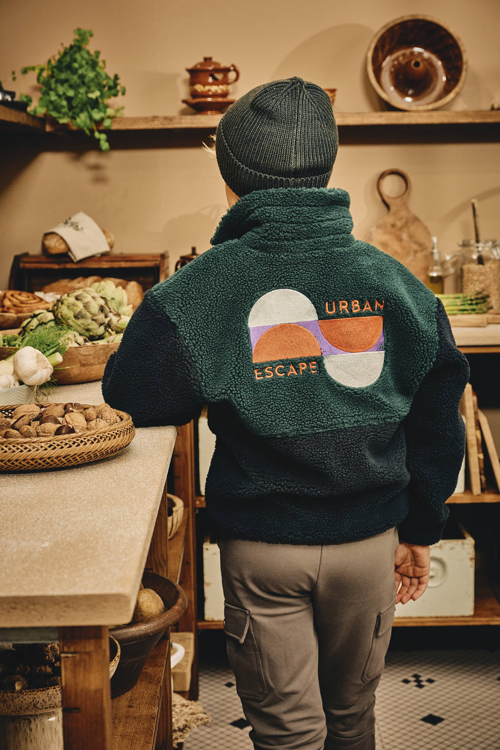 Z8 teddyjas Mykel blauw/groen