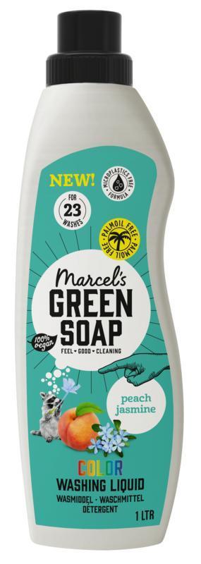 Marcels Green Soap Wasmiddel Kleur Perzik & Jasmijn 1000 ML