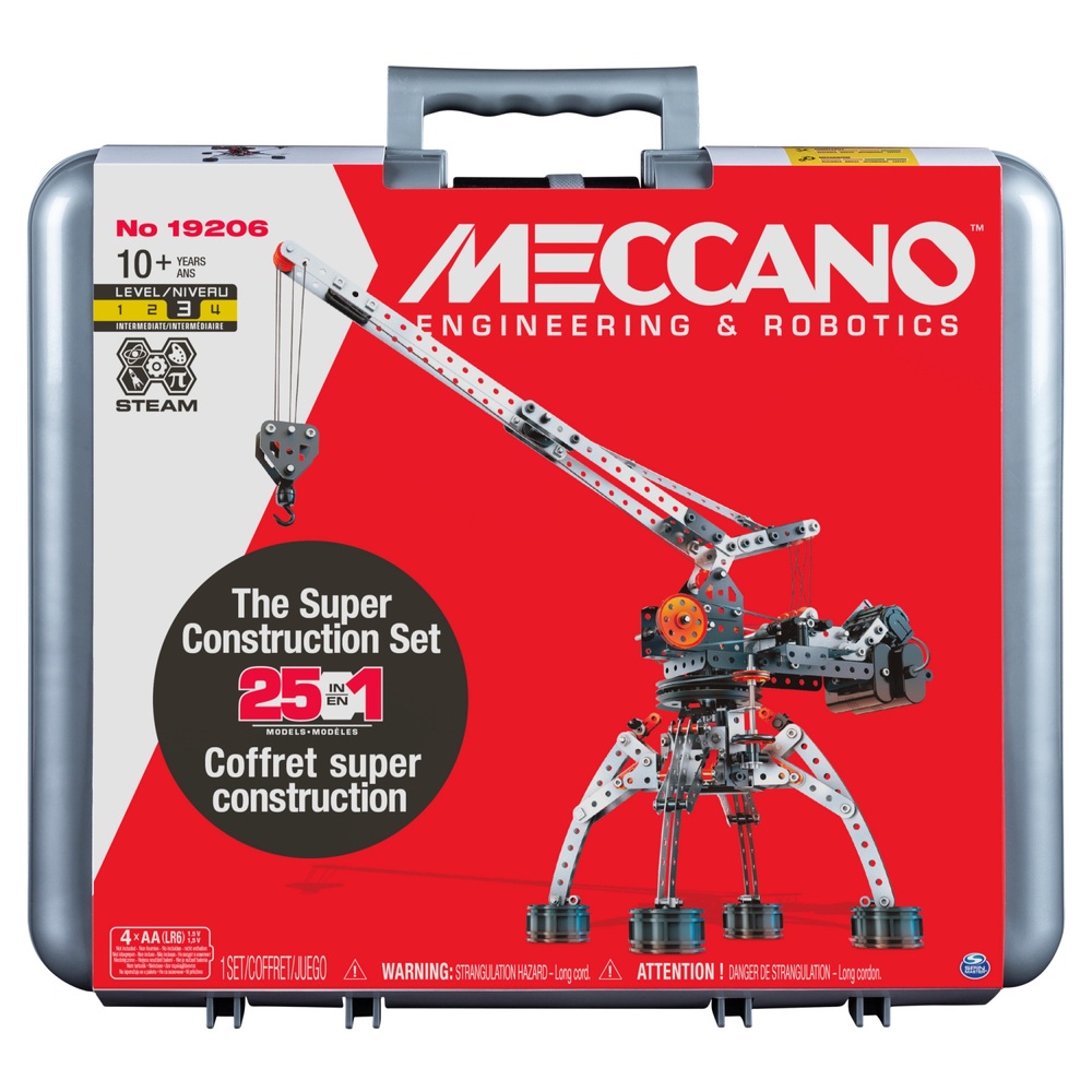 Meccano Super Construction 25-in-1 Motorisiertes STEAM-Bauset