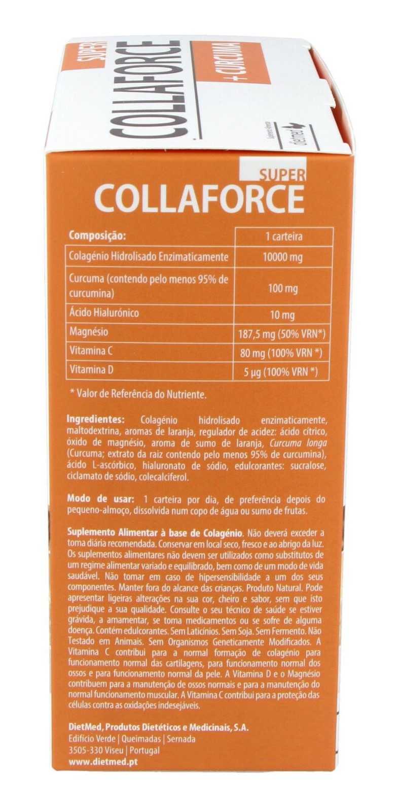 Dietmed Collaforce Super com Cúrcuma, 20 sachês