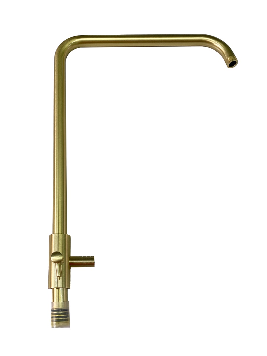 Saniclear Brass douchestang bovenkant