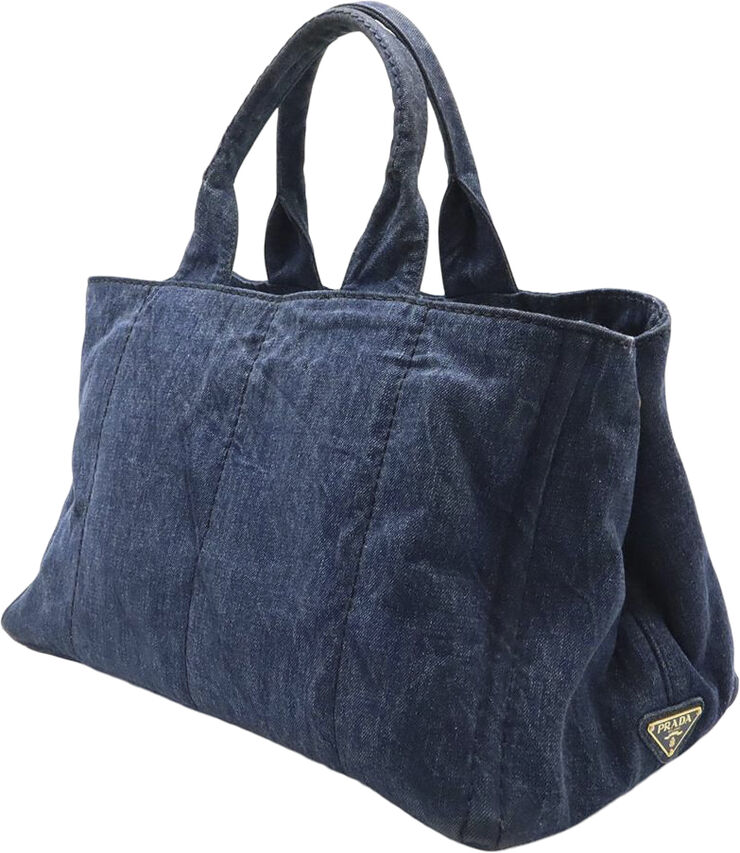 Prada Vintage Prada Canapa Tote Blue