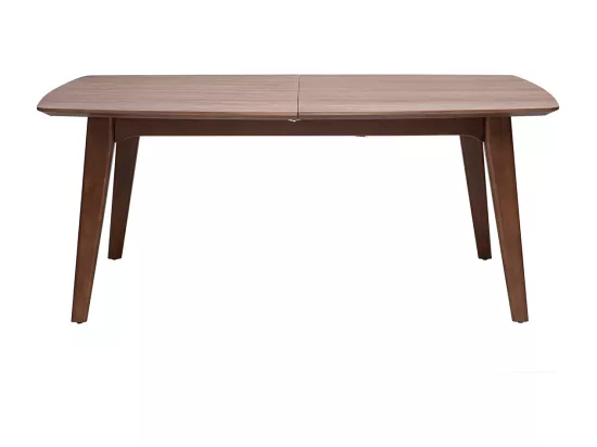 Table extensible rallonges intégrées rectangulaire en bois foncé noyer L180-230 cm FIFTIES