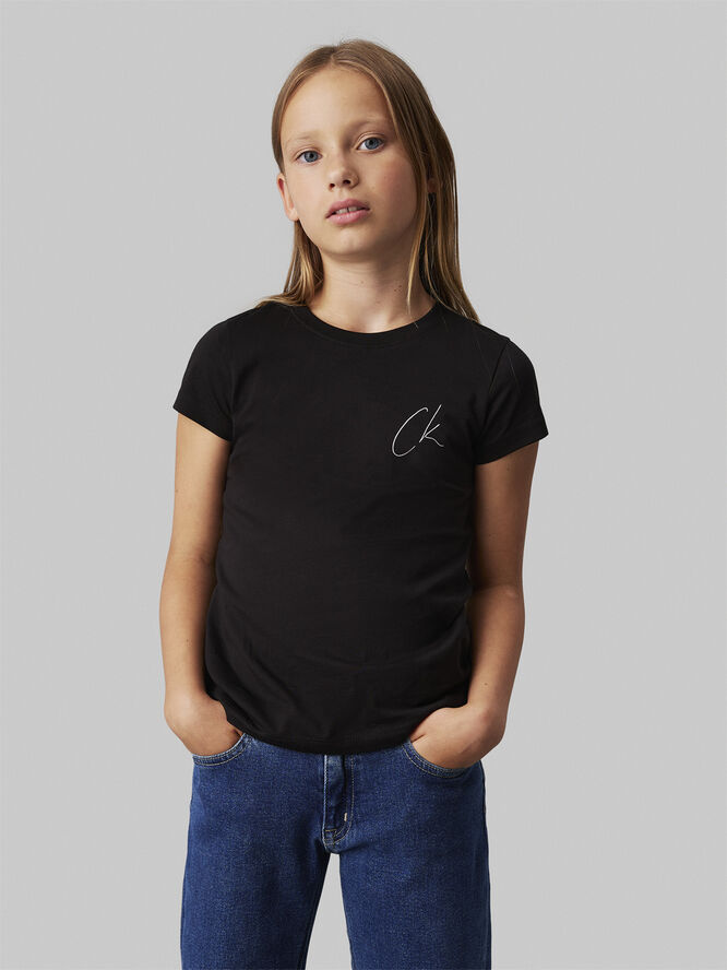 Calvin Klein CK SIGNAGE SLIM SS T-SHIRT Ck black