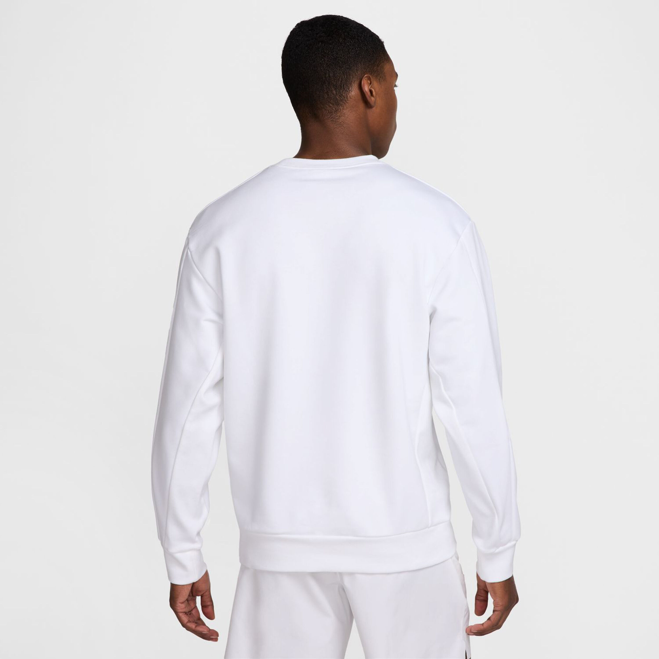 Nike Court Dri-Fit Fleece Heritage Sweat-shirt Hommes - Blanc