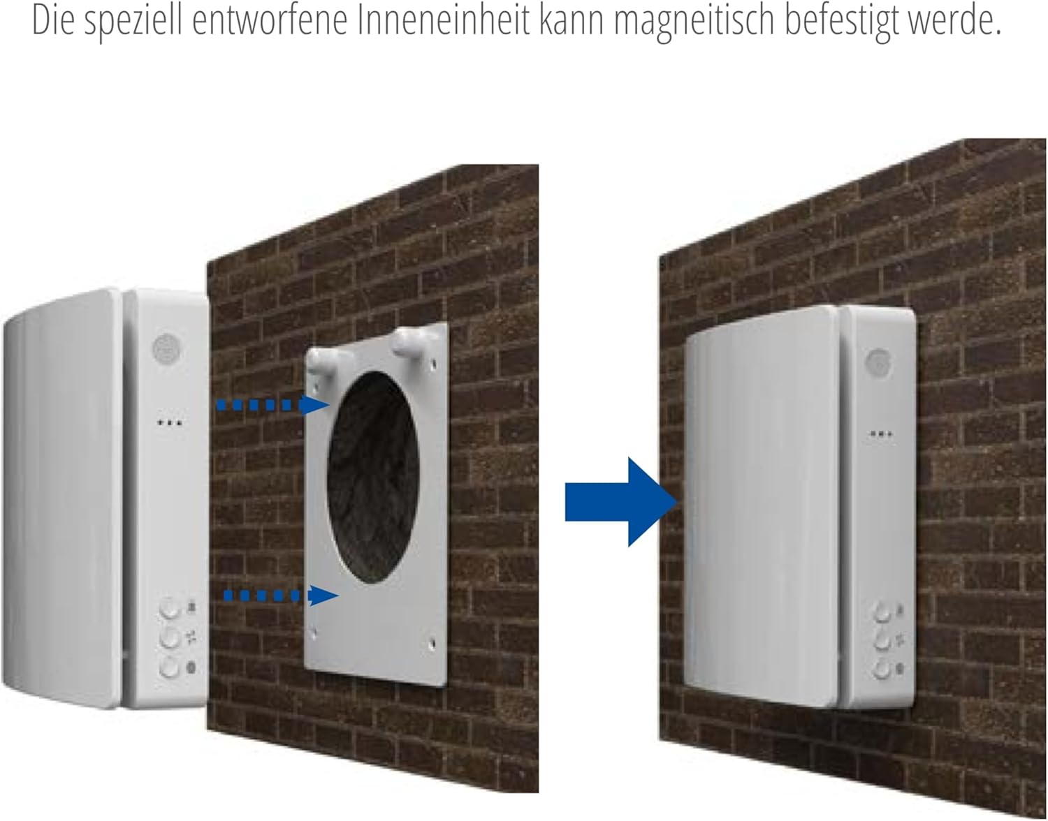Eco Smart DZ Wohnraumlüftung – Luftfeuchte-gesteuert, 97% Wärmerückgewinnung, WLAN, F7-Filter, Ø160mm, 60m³/h, leise ab 11,2dB, Energieklasse A, 5 Jahre Garantie, für Wandstärken bis 470mm