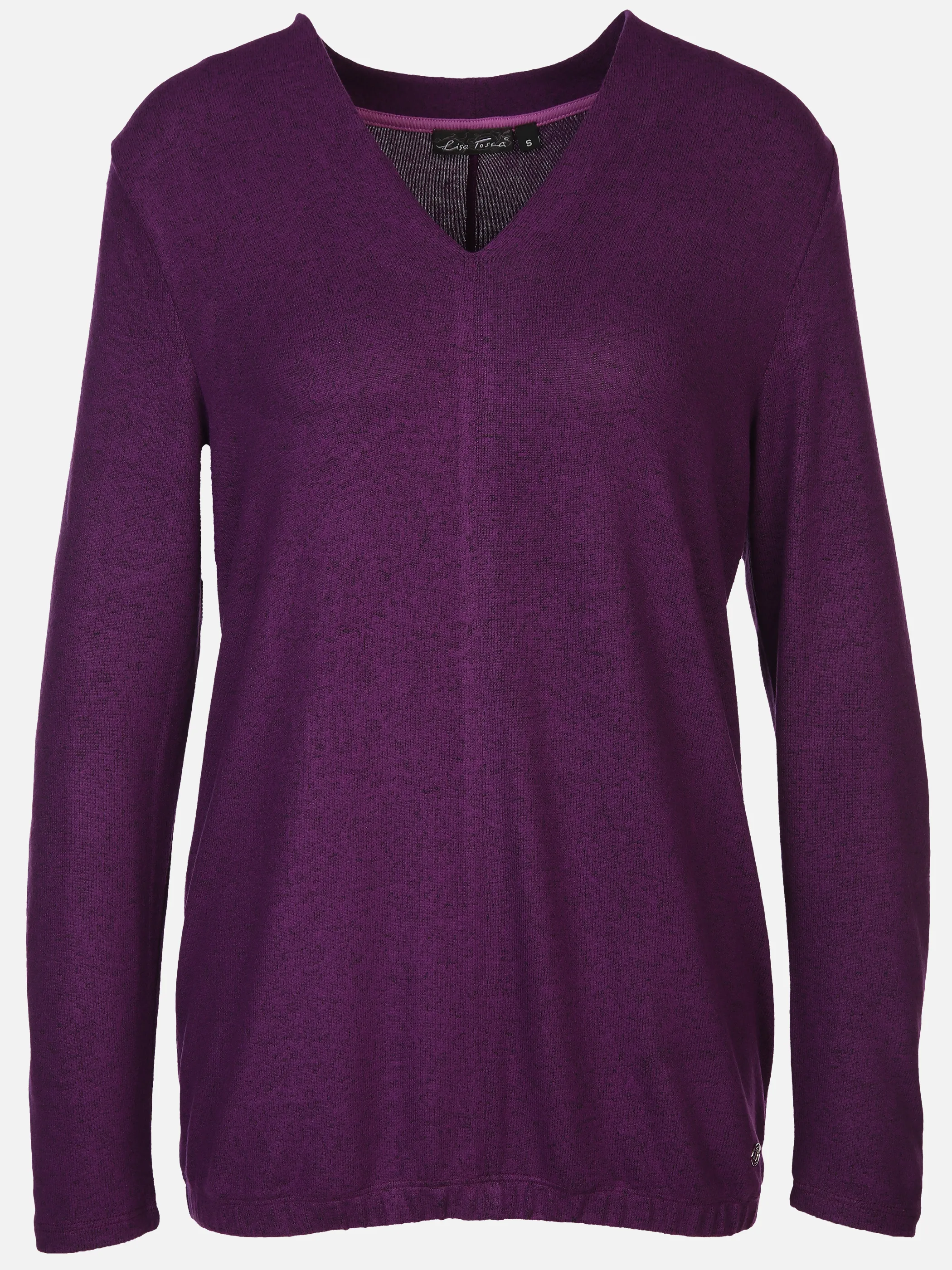 Damen Flauschshirt in melierter Optik