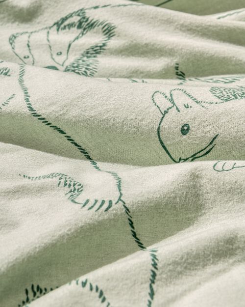 housse de couette enfant - 120x150 - flanelle - ours