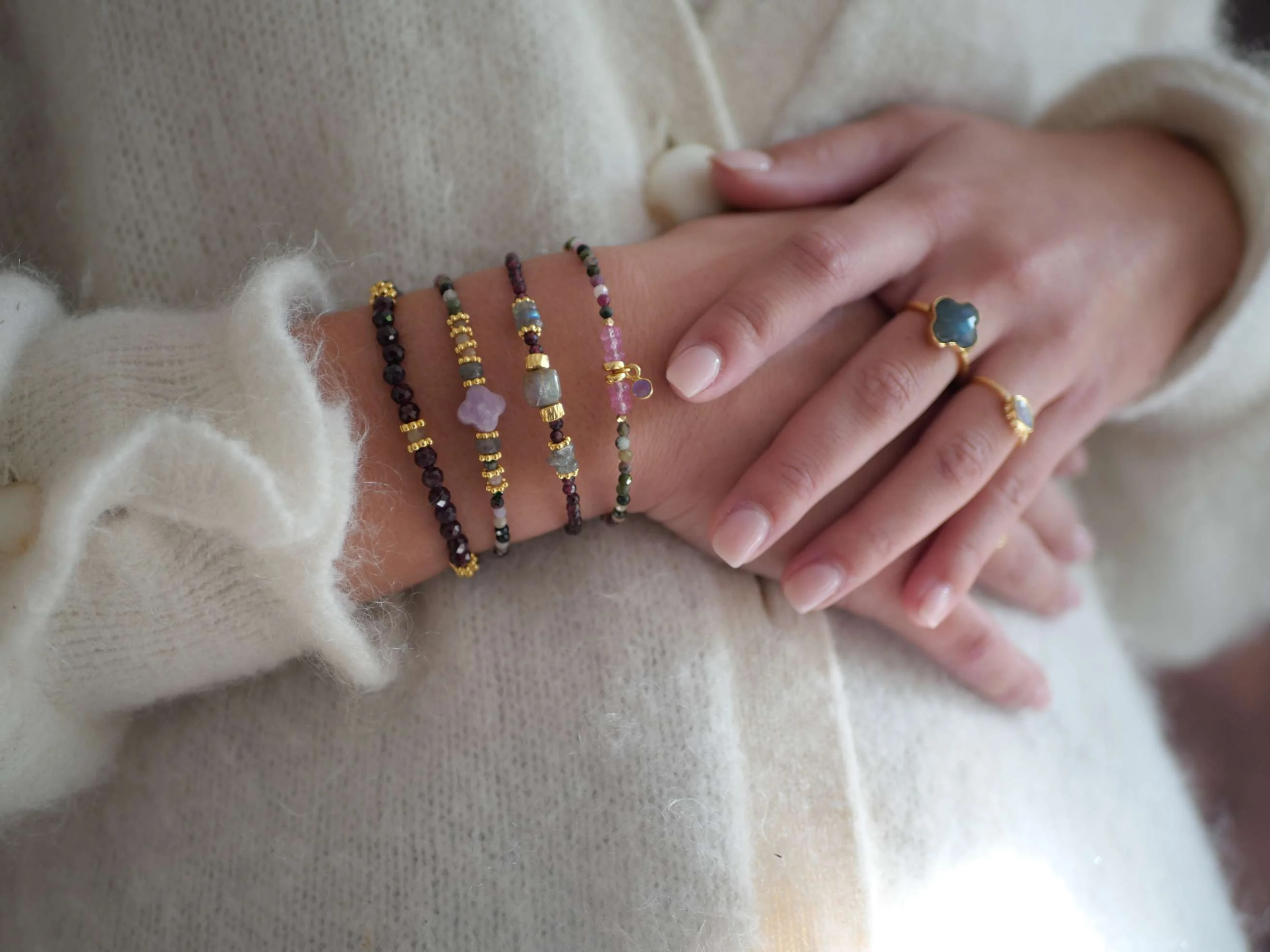 BHAGVAN - Bracelet lépidolite | Multicolore
