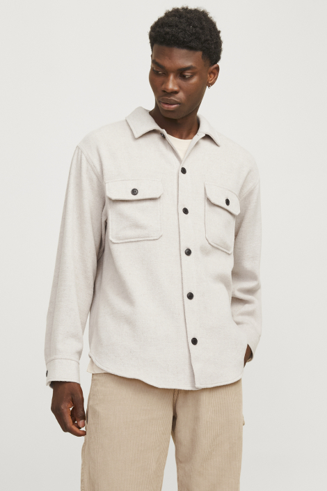 Jack & Jones beige heren overhemd