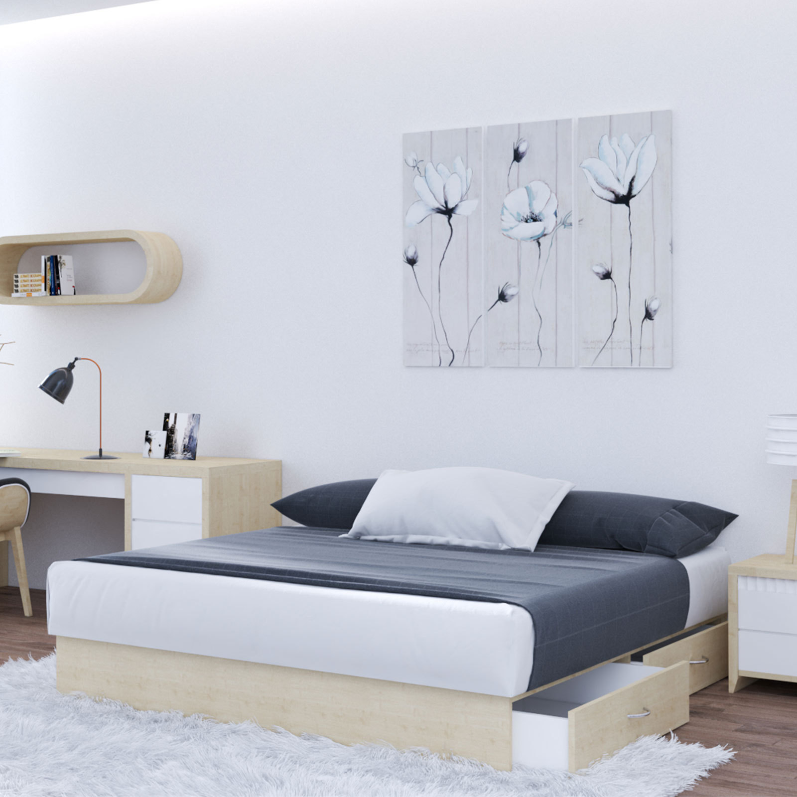 Wasserbett aquadream - Ahorn - schwache Beruhigung - 160x200 cm