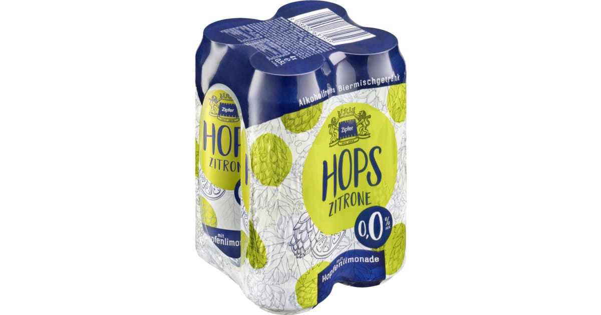 Zipfer Hops Zitrone Tray 4x 0,5 Liter Dose (Einweg)