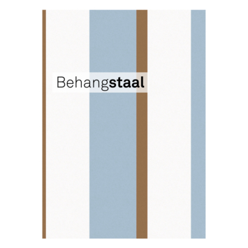 Behangstaal Vliesbehang Streep blauw-bruin (dessin 125097)