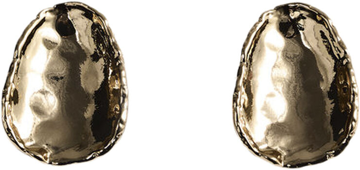 MANGO Textured earrings Gold