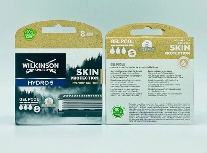 Wilkinson Sword - Hydro 5 Skin Protection - Scheermesjes - 8 Stuks - Gerecycled Papier