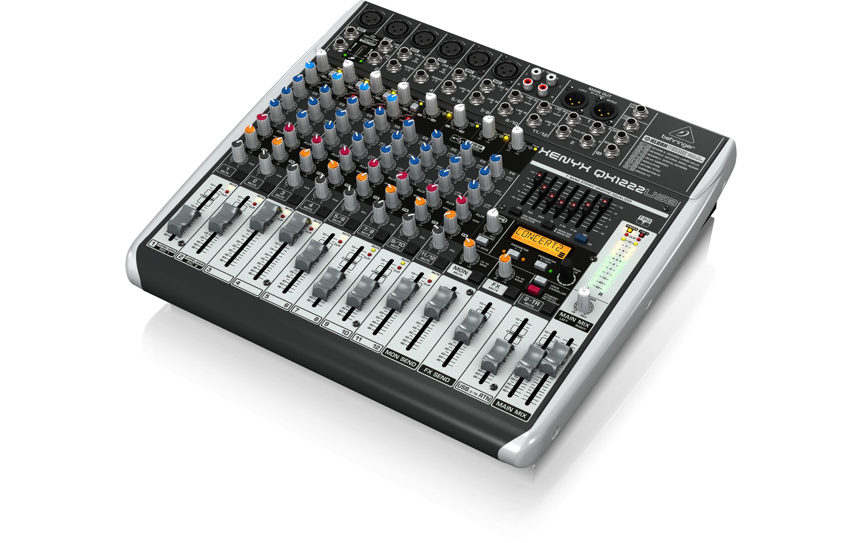 Mischpult Xenyx QX1222 USB<br>Mischpult mit USB-Anschlüssen