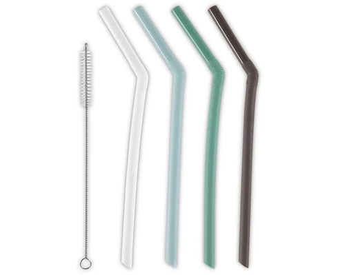 Andersson Silicone Straw Set 4pcs with Brushcleaner