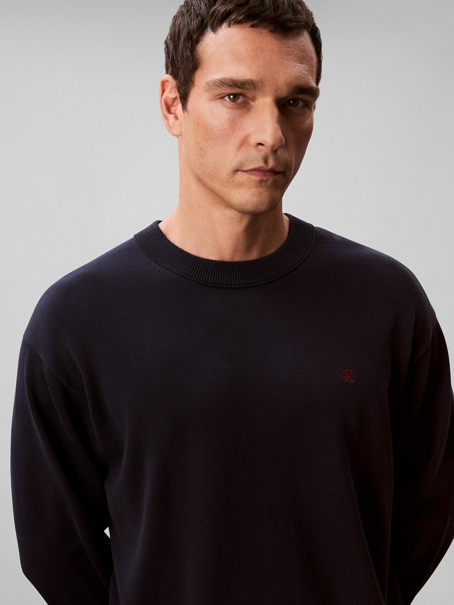 CALVIN KLEIN<br>Suéter de gola redonda