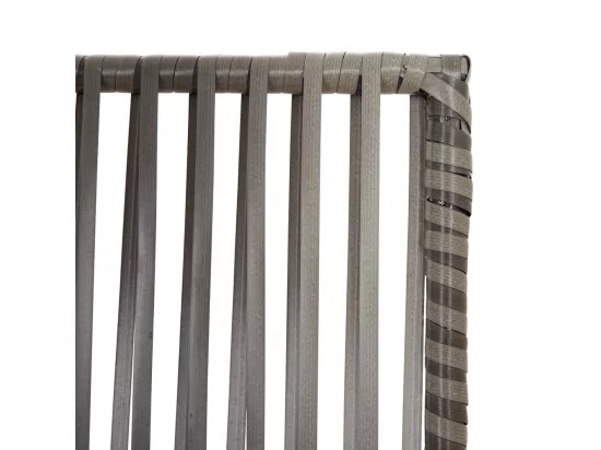 Cloison de séparation 6 panneaux gris résine tressée