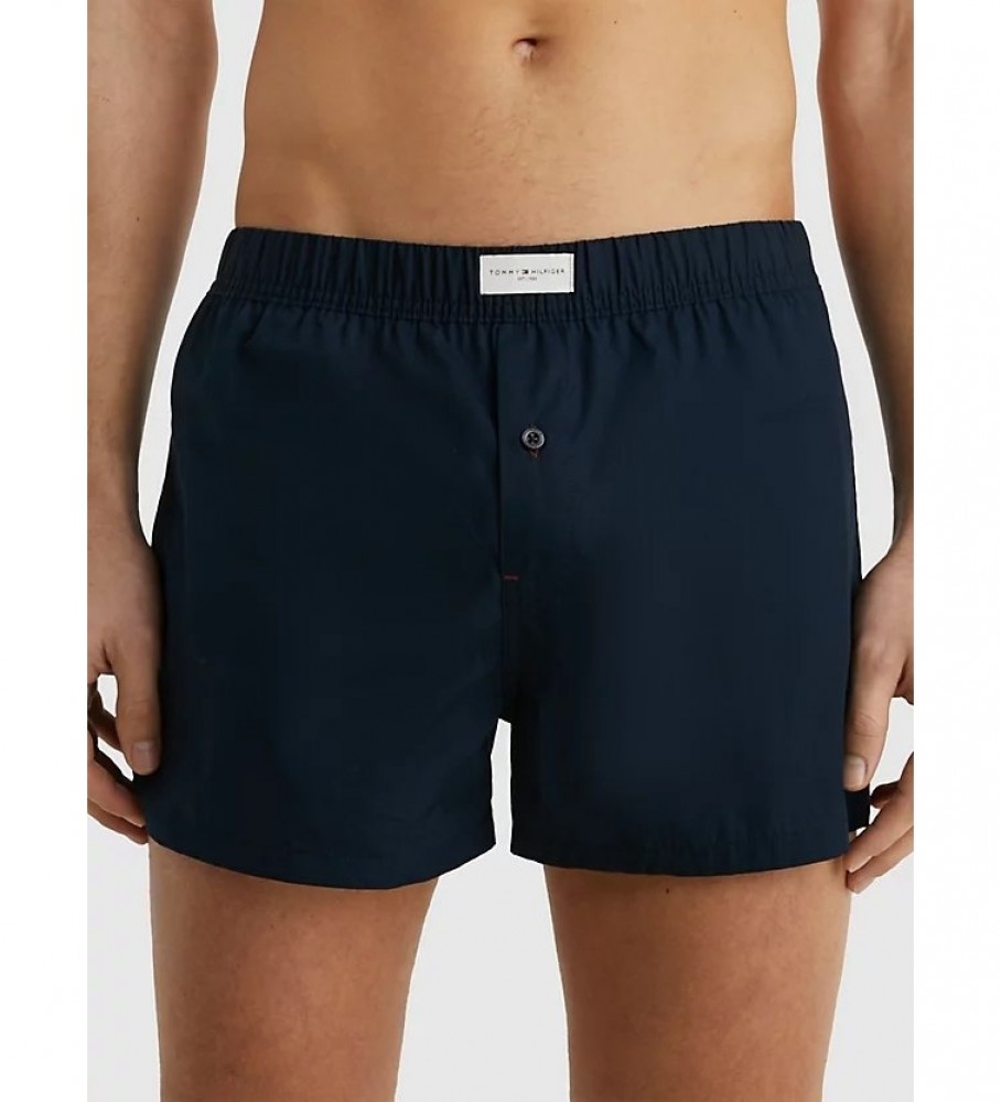 Conjunto de 3 cuecas boxer Tommy Hilfiger Established - Azul-marinho, Bordô, Branca