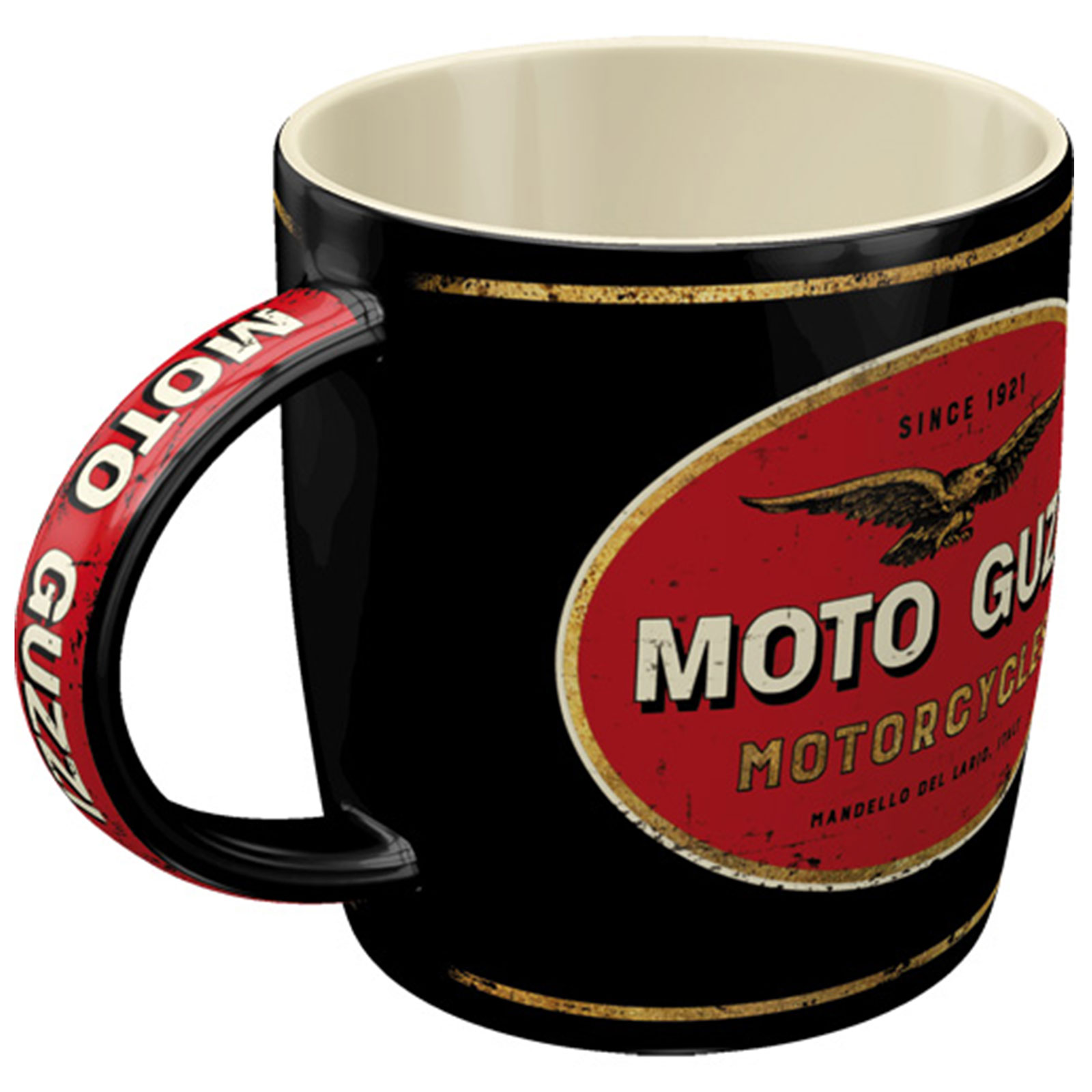 Kaffeebecher MOTO GUZZI - schwarz-rot - 330 ml