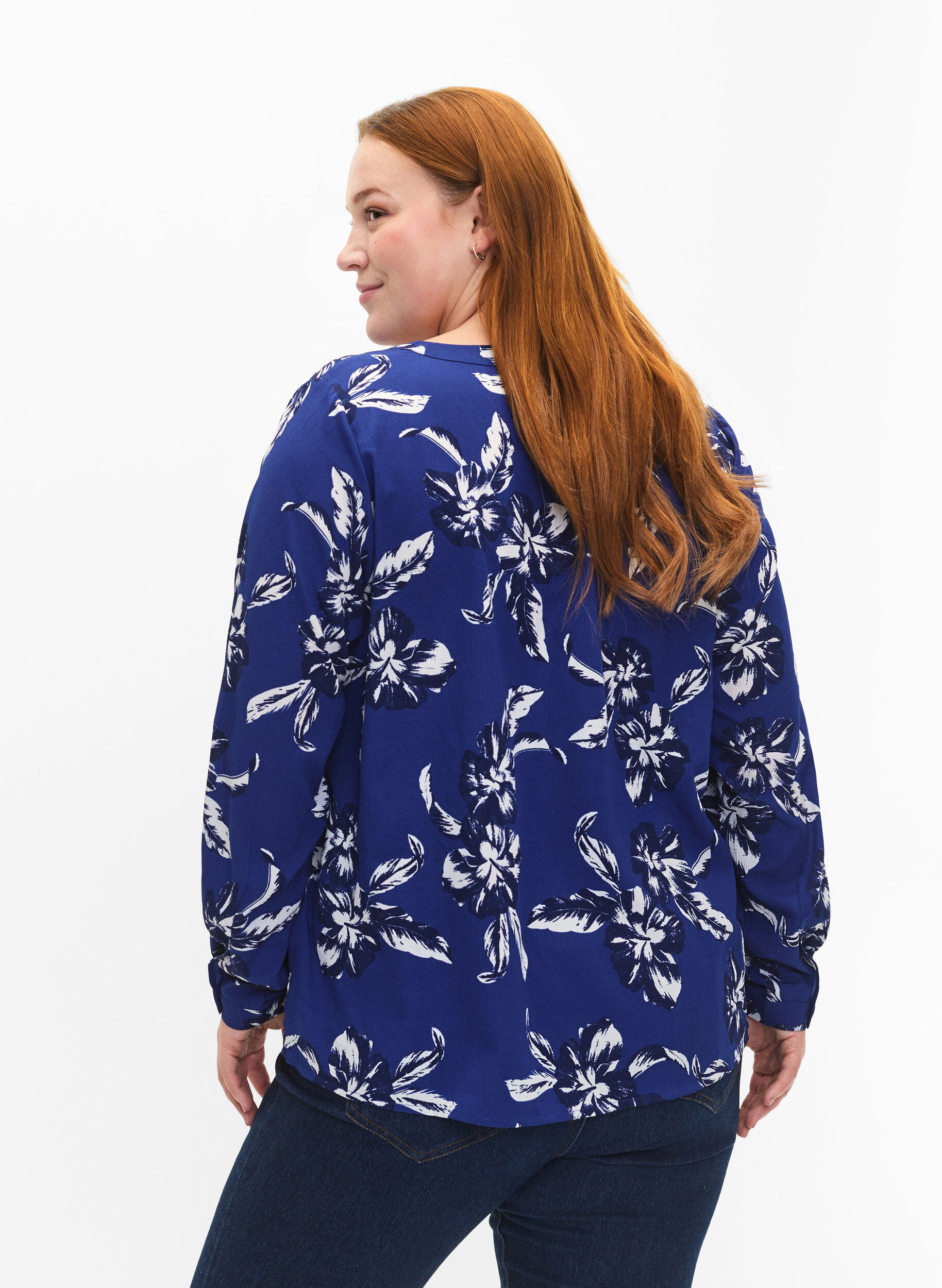 FLASH - Langærmet bluse med print