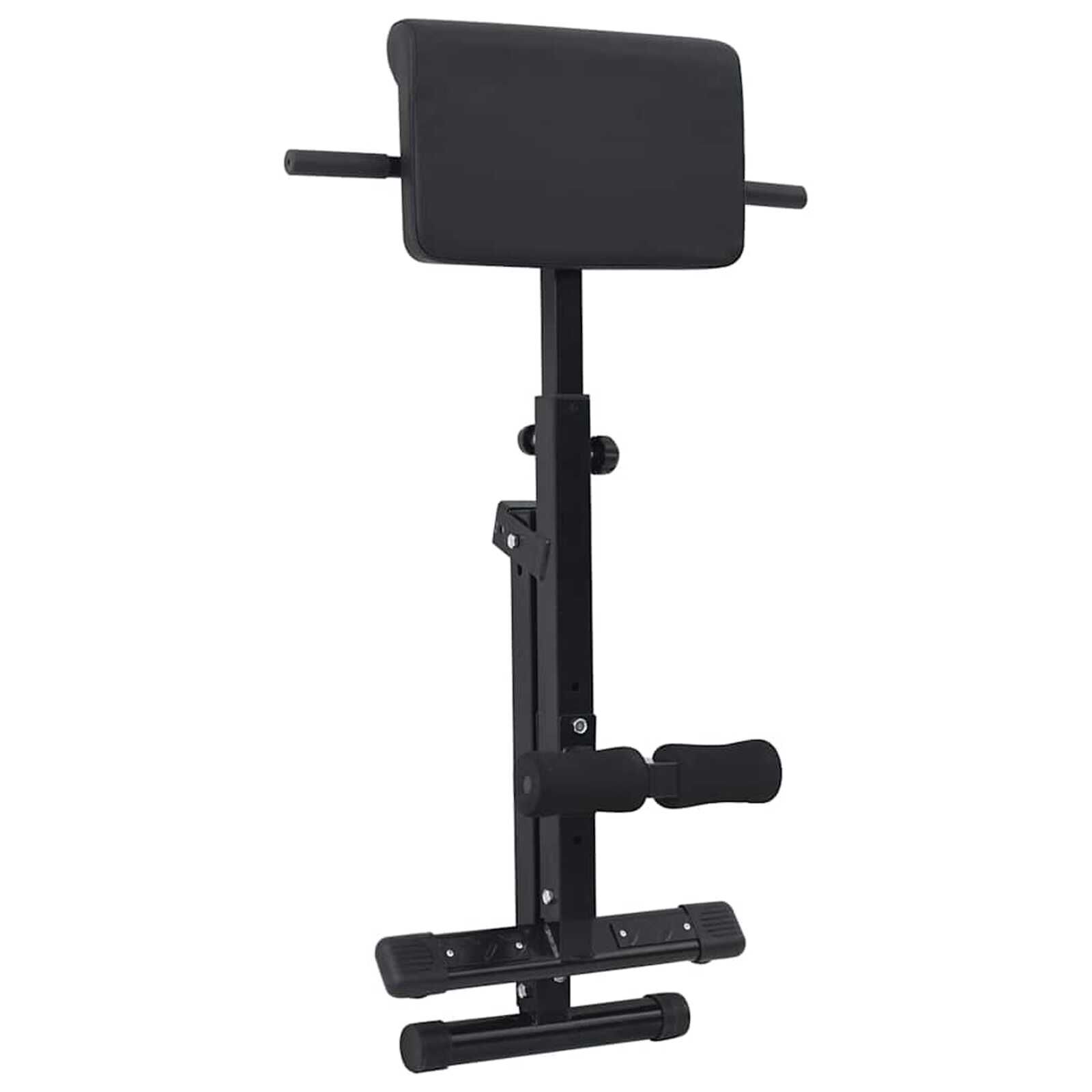 vidaXL Hyperextension Bank Zwart 101 x 70 x 71 cm