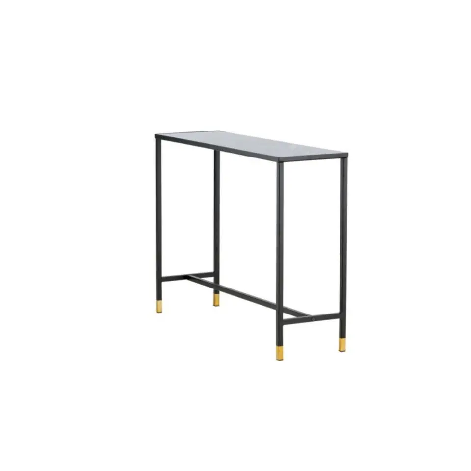 Svea - Leon sidetable - 100 cm - zwart/goud