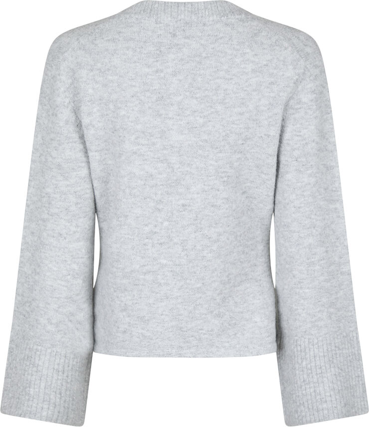 Neo Noir Pixie Knit Cardigan Light grey melange