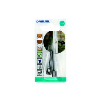 Dremel multitool accessoire - HSS frees cilindervormig 115 - 2 stuks - 7,8 mm