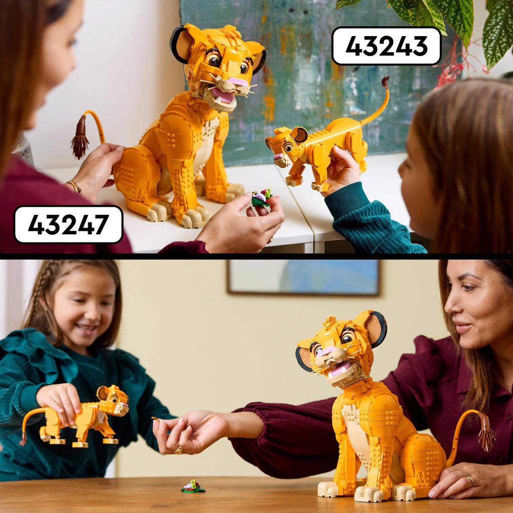 Lego Simba is een leuke bouwervaring en een geweldJonge Simba de Leeuwenkoning Decoratie Bouwpakket voor Volwassenen 43247