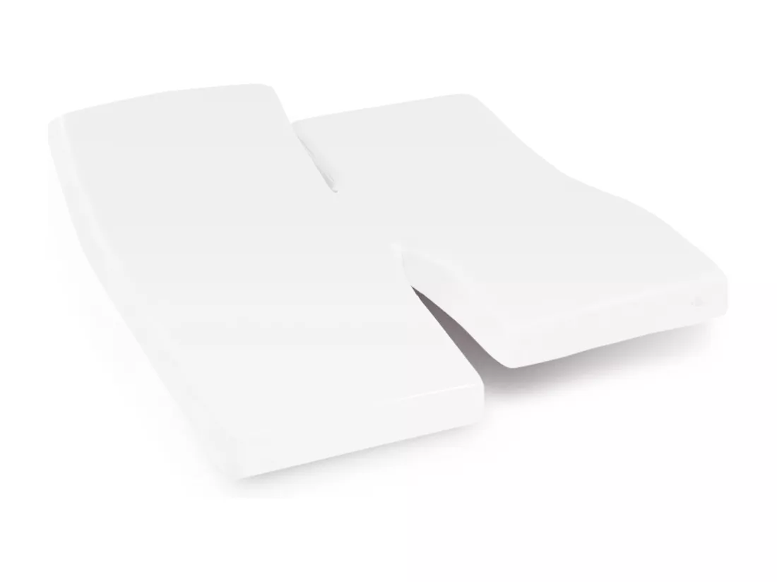 Protège matelas imperméable 2x80x210 cm lit articulé TPR bonnet 30cm ARNON molleton coton contrecollé polyuréthane