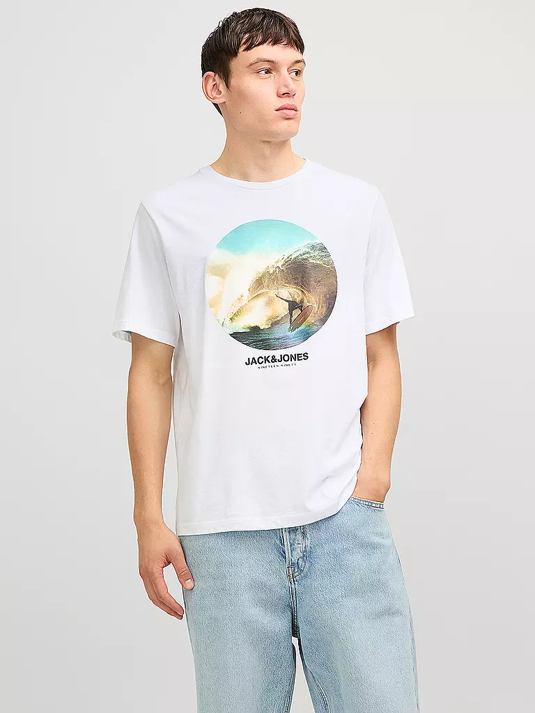 JACK & JONES T-Shirt JJCELLOX weiss