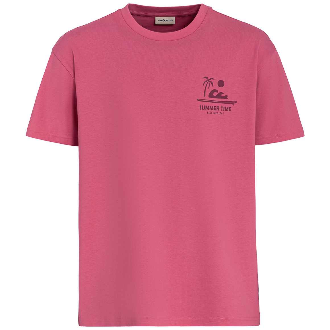 Jonas Nielsen Herren T-Shirt mit Backprint pink